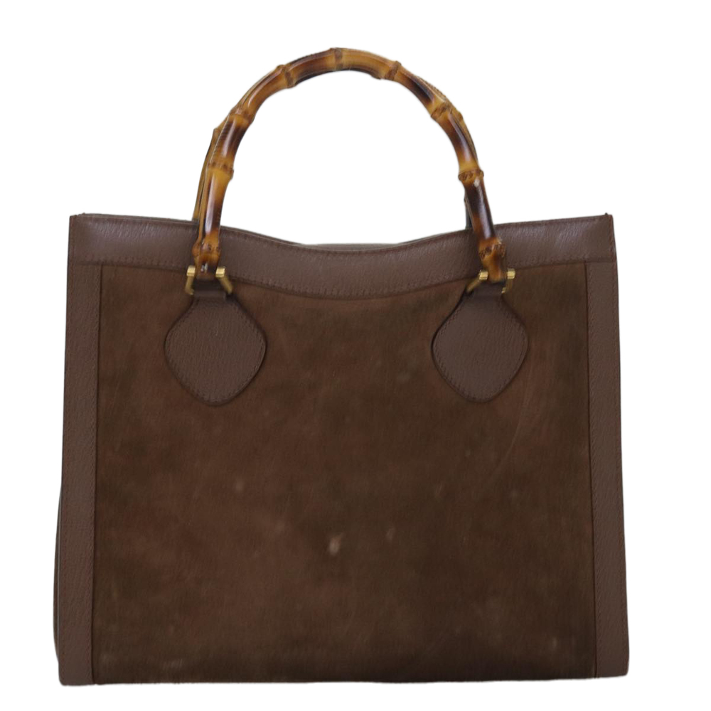 GUCCI Bamboo Tote Bag Suede Brown 002 2853 0260 0 Auth 75116 - Picture 2 of 16